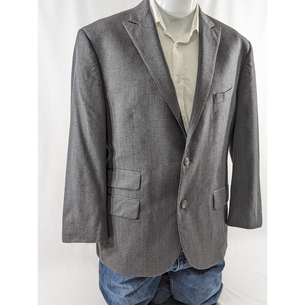 Jos A Bank 1905 Blazer  Gray Crosshatch Wool Sport‎ Coat 42 Short XShort